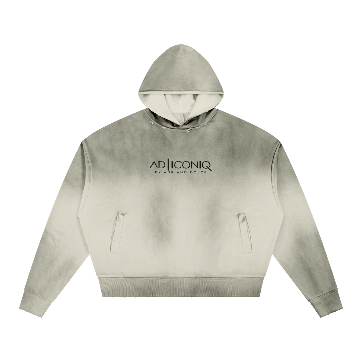 Unisex Sunfade Distressed Boxy Hoodie