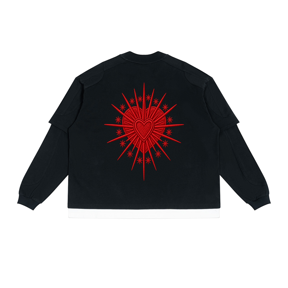Unisex Paneled Layer Color Block T-Shirt