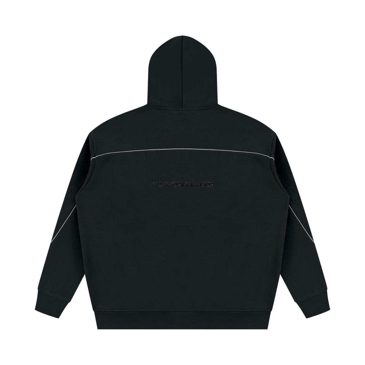 Unisex Oversized Piping Fleece Hoodie