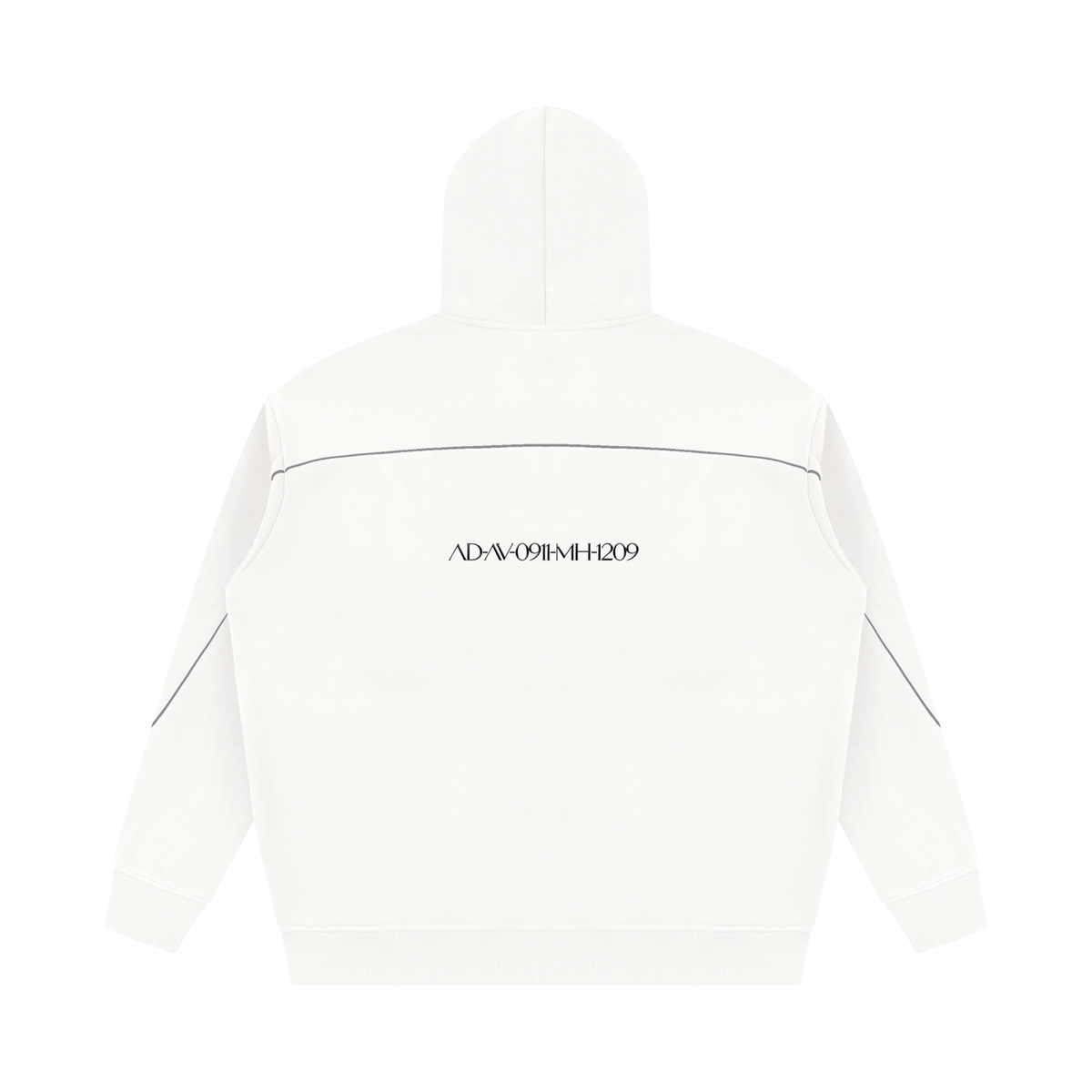 Unisex Oversized Piping Fleece Hoodie