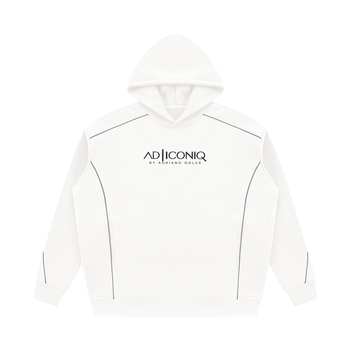 Unisex Oversized Piping Fleece Hoodie