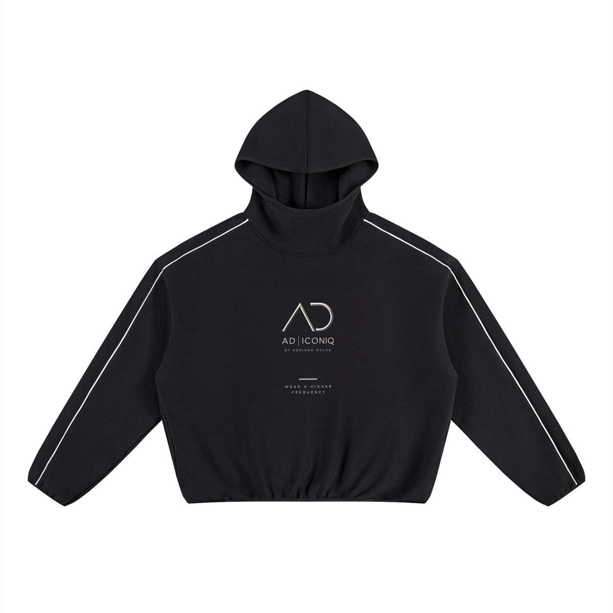Unisex Boxy Piping Fleece Hoodie