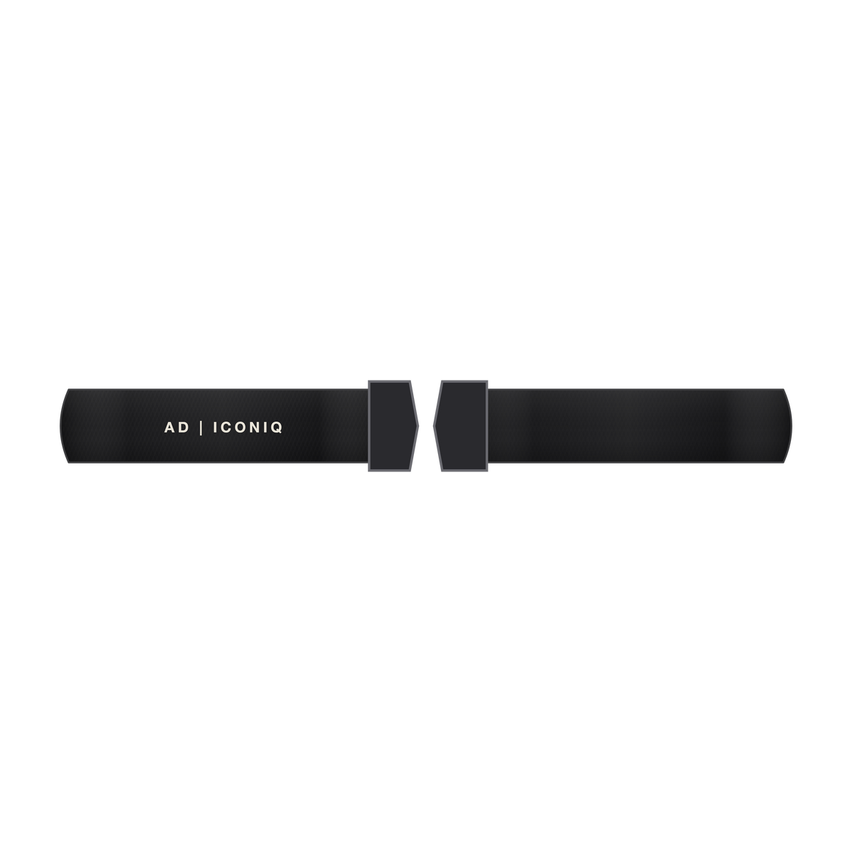 AD | ICONIQ KINETIC-01 Modular Magnetic Running Belt — Void Black — open, pre-production visual