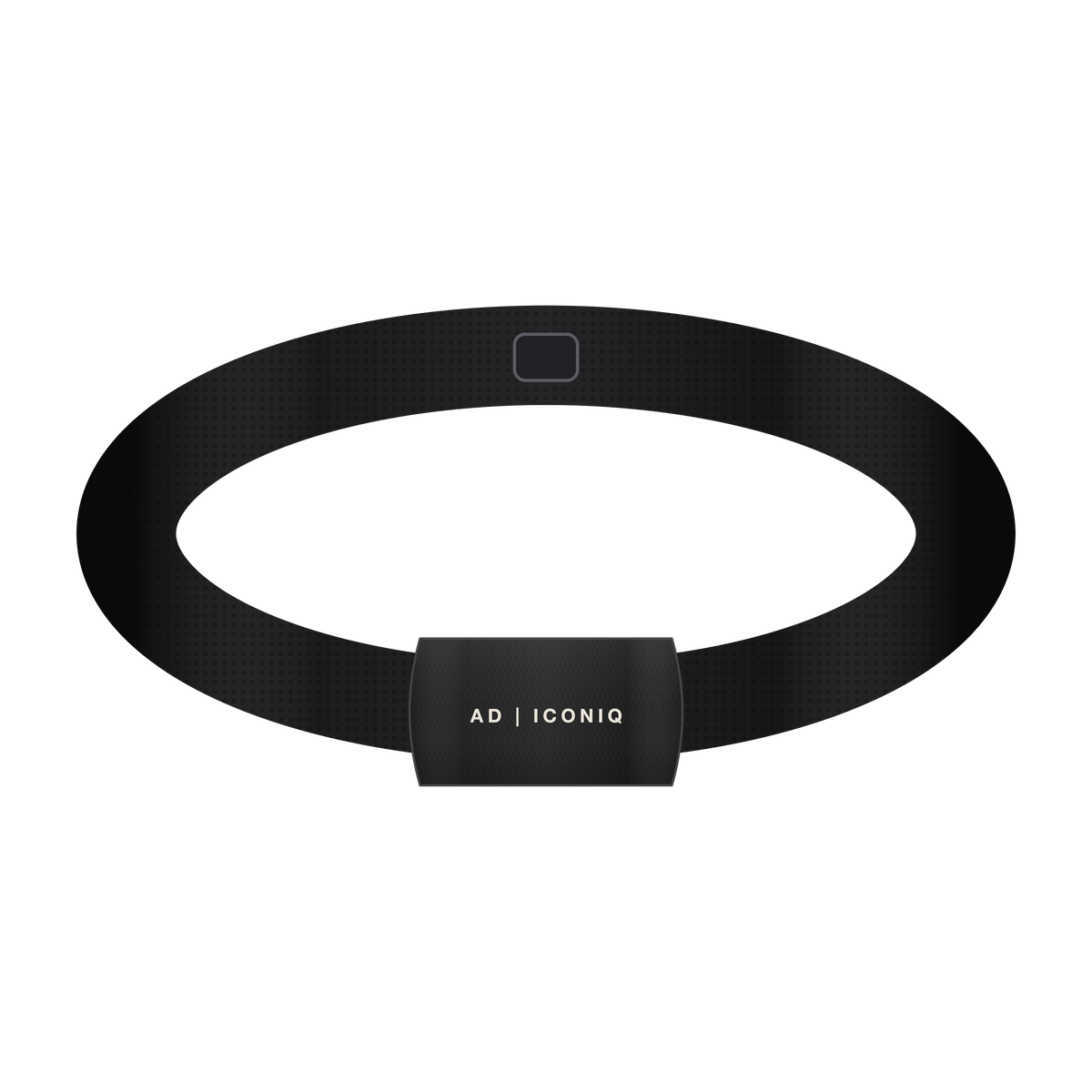 AD | ICONIQ KINETIC-01 Modular Magnetic Running Belt — Void Black — closed, pre-production visual