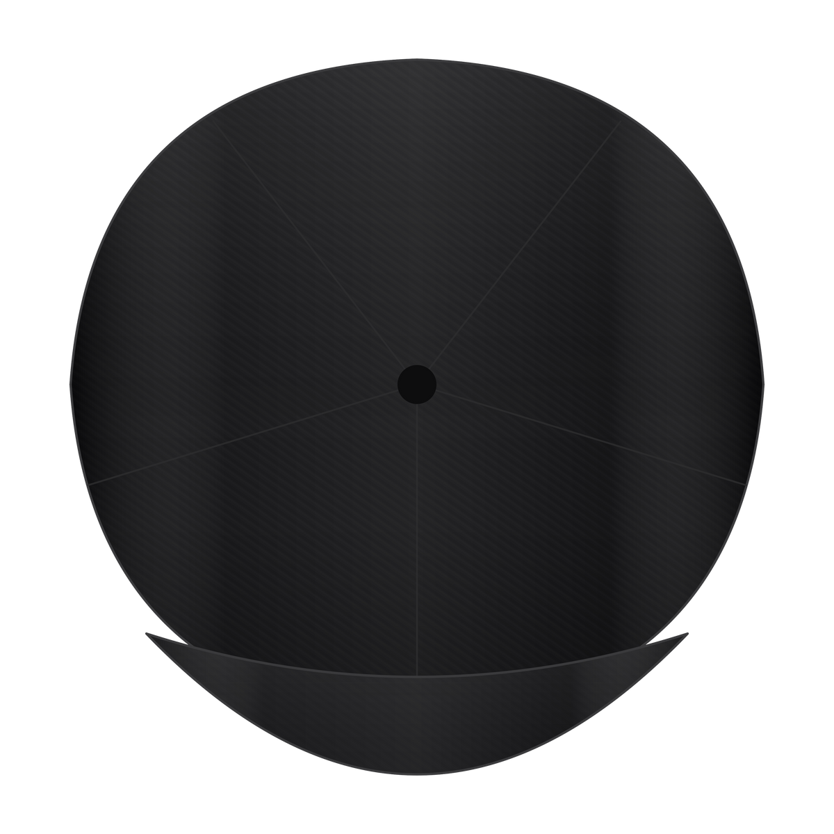 AD | ICONIQ MONOLITH-01 Technical Lightweight Cap — Void Black — top, pre-production visual