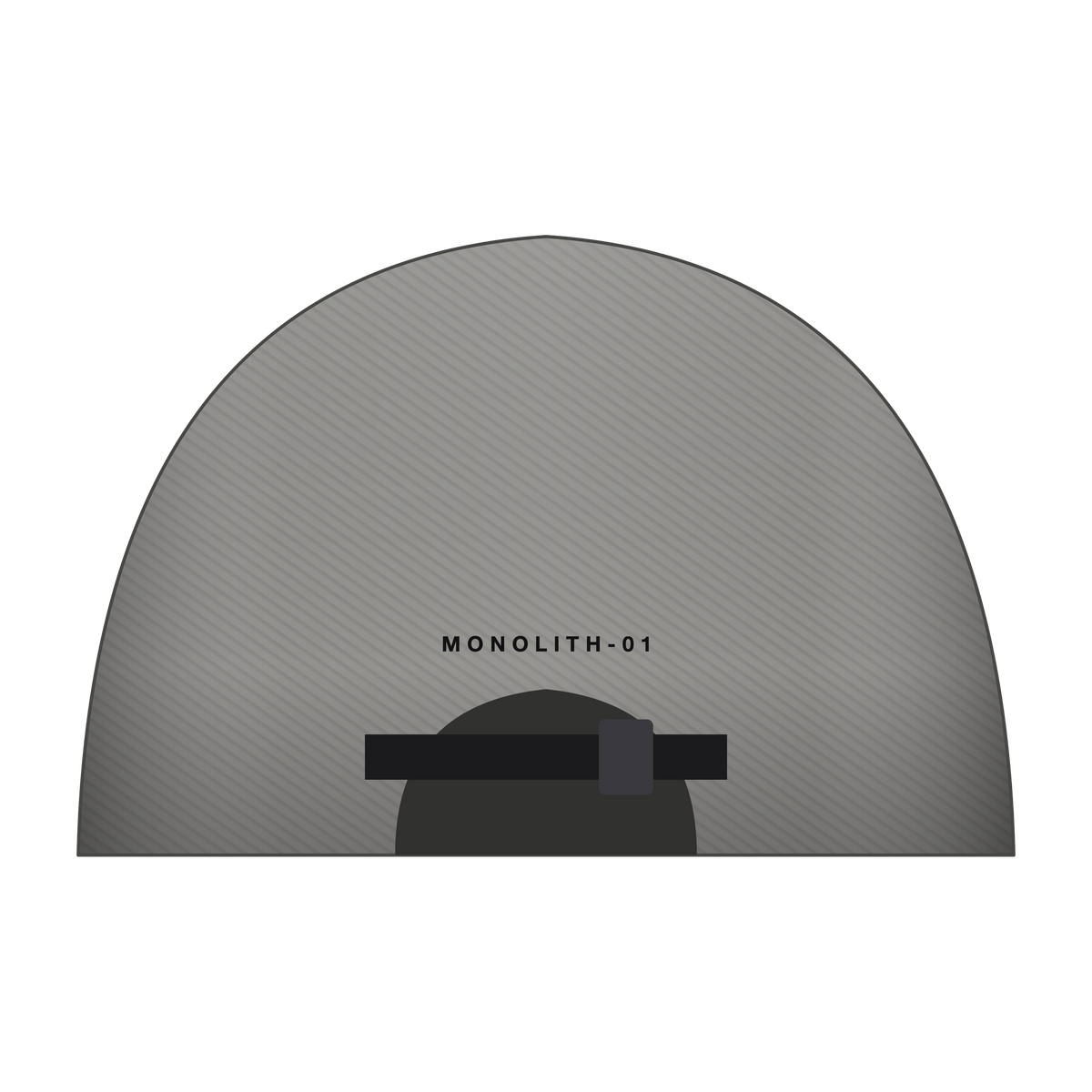 AD | ICONIQ MONOLITH-01 Technical Lightweight Cap — Concrete Grey — back, pre-production visual
