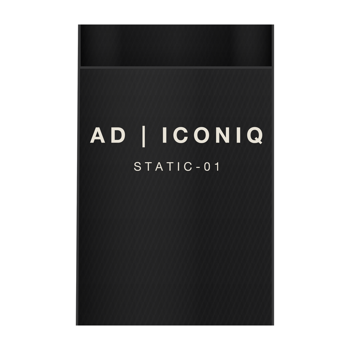 AD | ICONIQ STATIC-01 Compression Crew Sock (2 Pack) — Pitch Black — branding detail, pre-production visual