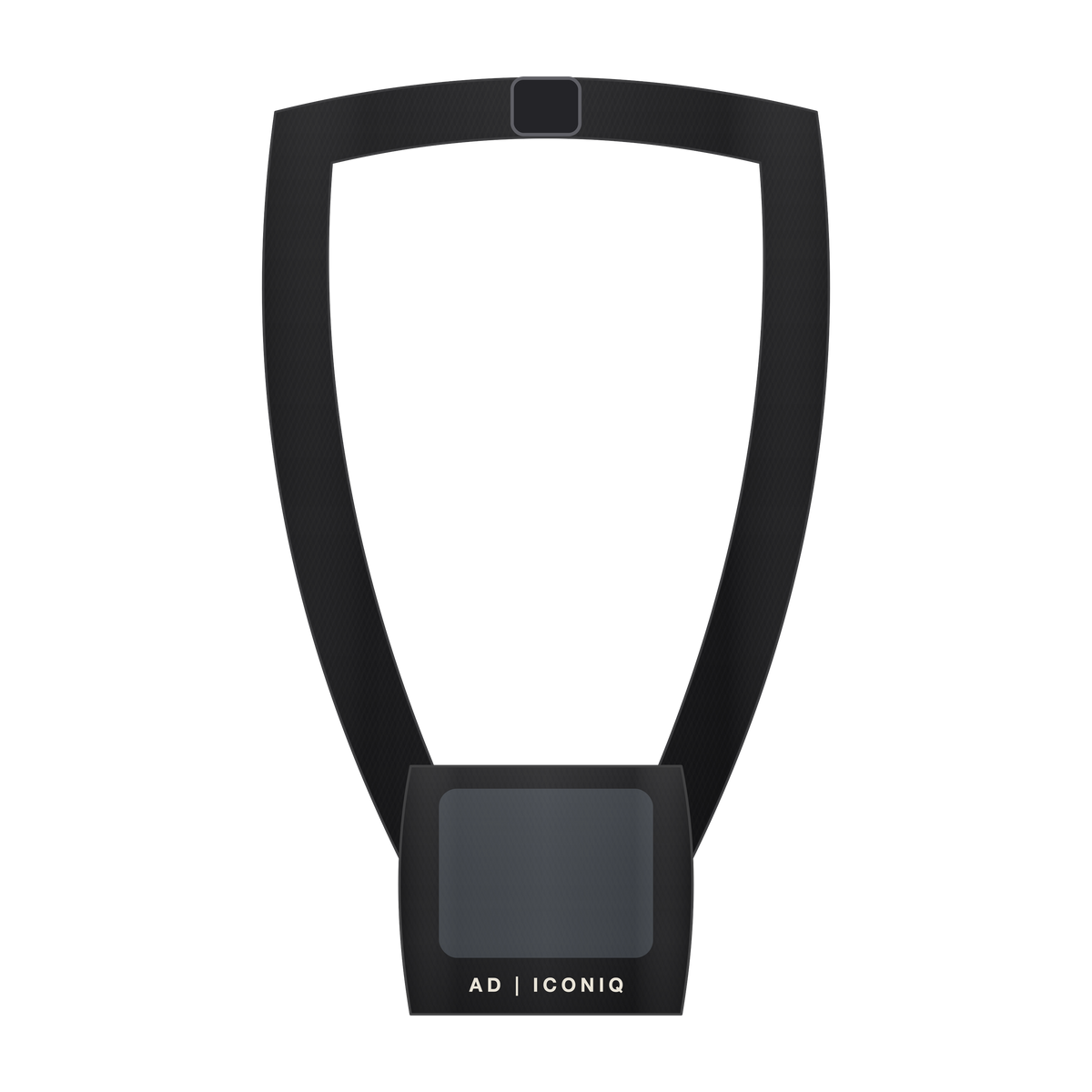 AD | ICONIQ AERO-W01 Ergonomic Crossbody Phone Harness — Void Black — front, pre-production visual