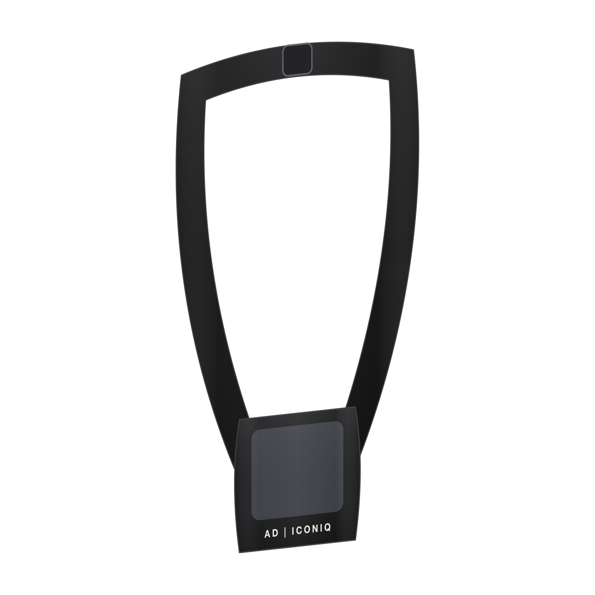 AD | ICONIQ AERO-W01 Ergonomic Crossbody Phone Harness — Void Black — front 3/4, pre-production visual