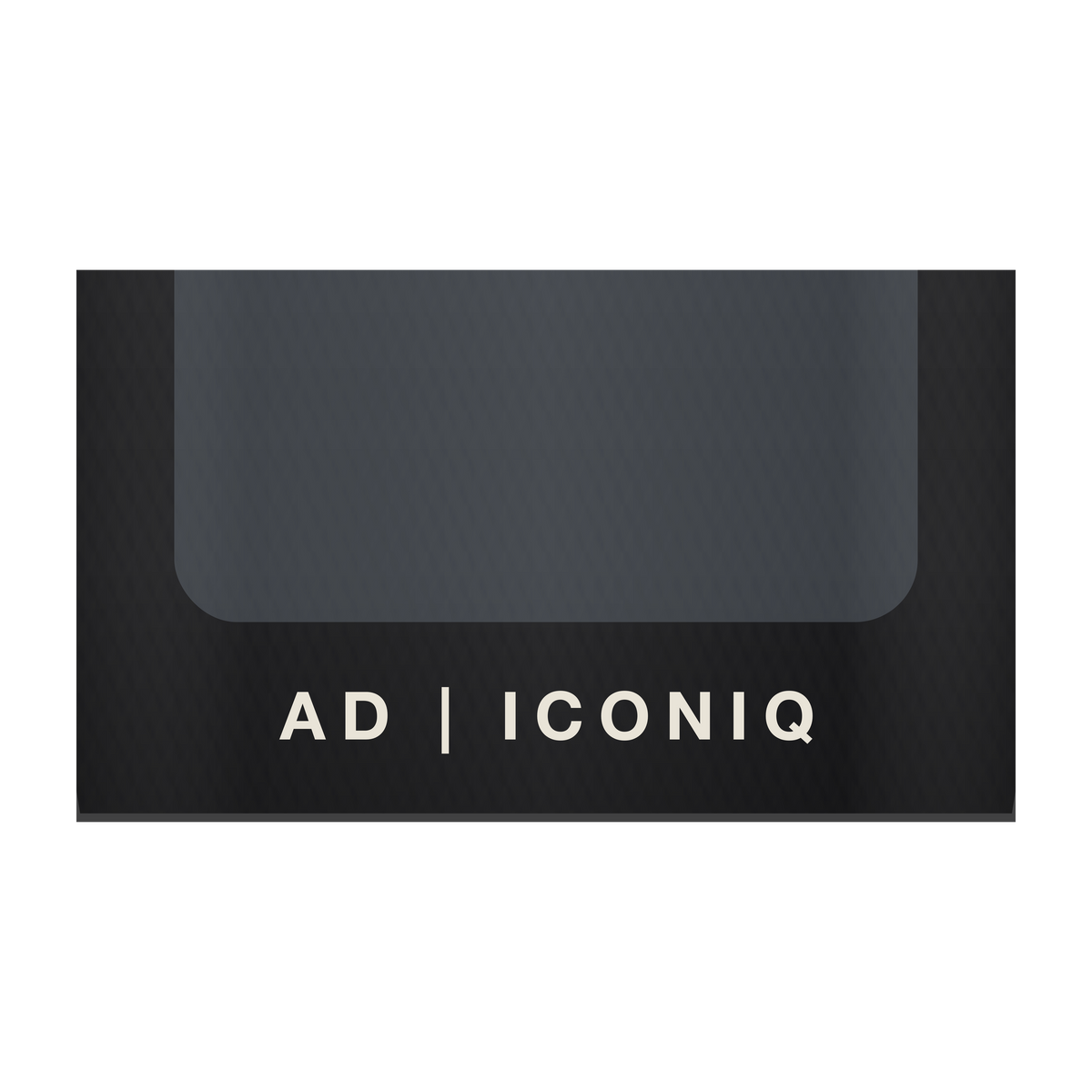 AD | ICONIQ AERO-W01 Ergonomic Crossbody Phone Harness — Void Black — branding detail, pre-production visual