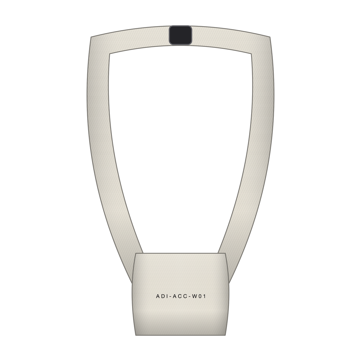 AD | ICONIQ AERO-W01 Ergonomic Crossbody Phone Harness — Raw Chalk — back, pre-production visual
