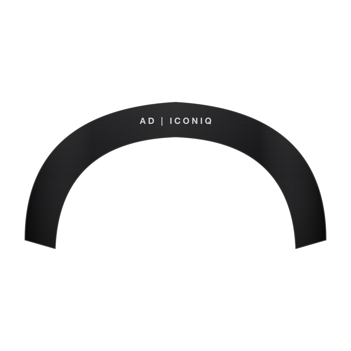 AD | ICONIQ VOID-W01 Studio-to-Track Headband — Void Black — front, pre-production visual