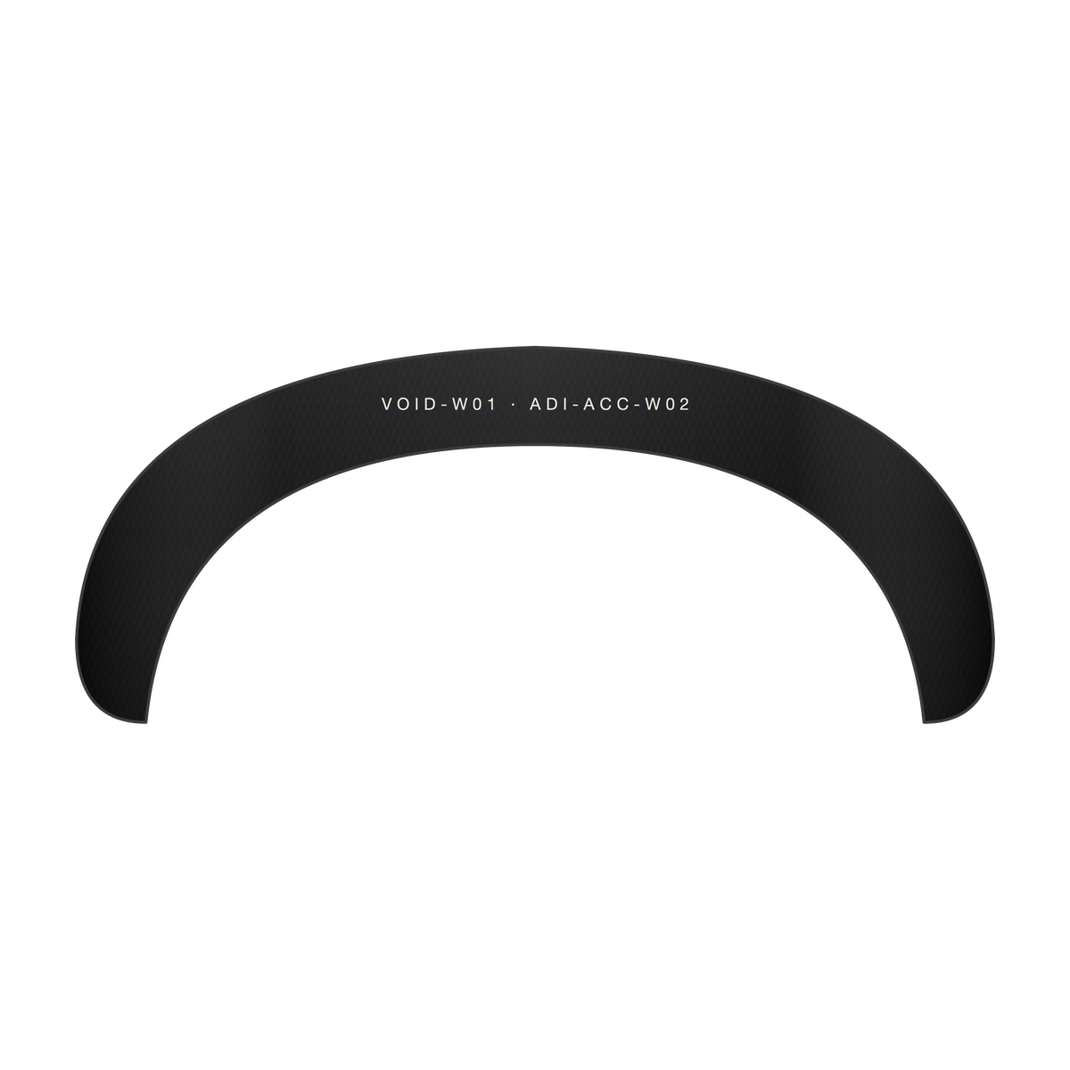 AD | ICONIQ VOID-W01 Studio-to-Track Headband — Void Black — back, pre-production visual