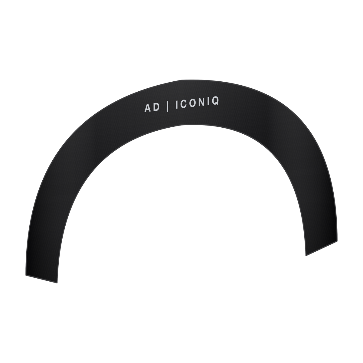AD | ICONIQ VOID-W01 Studio-to-Track Headband — Void Black — front 3/4, pre-production visual