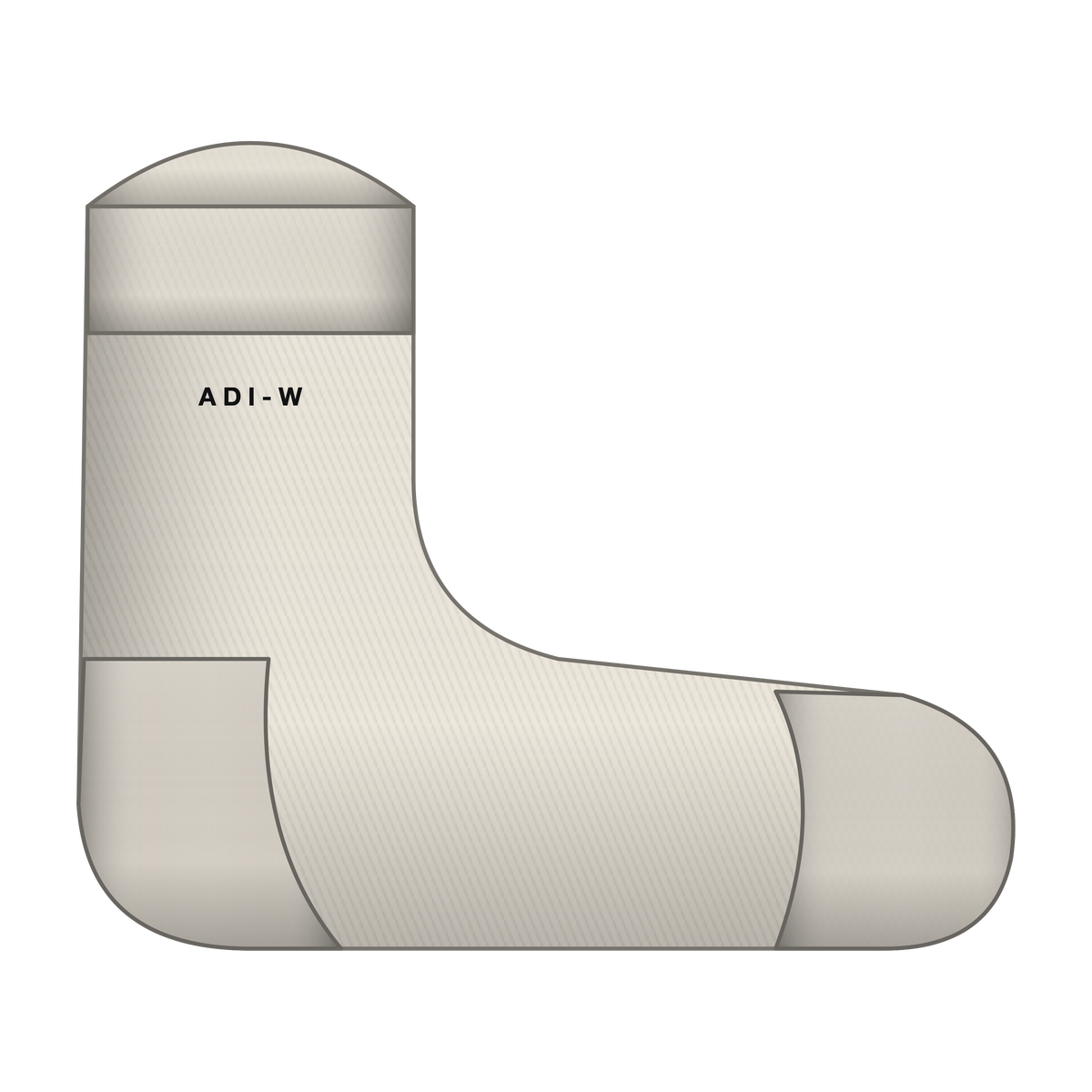 AD | ICONIQ AERO-W02 Ankle Tab Performance Sock (2 Pack) — Bone White — side, pre-production visual