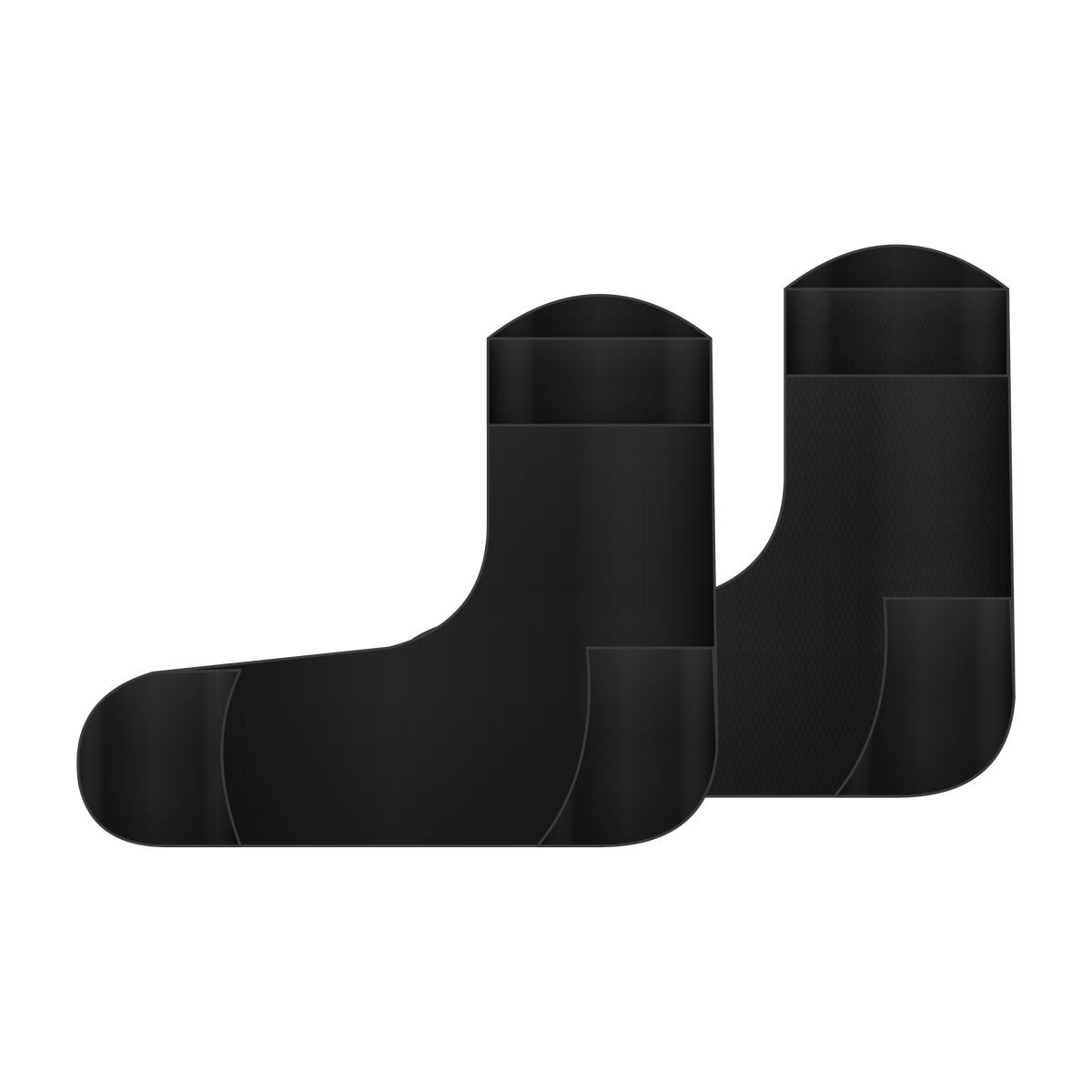 AD | ICONIQ AERO-W02 Ankle Tab Performance Sock (2 Pack) — Void Black — pair back, pre-production visual