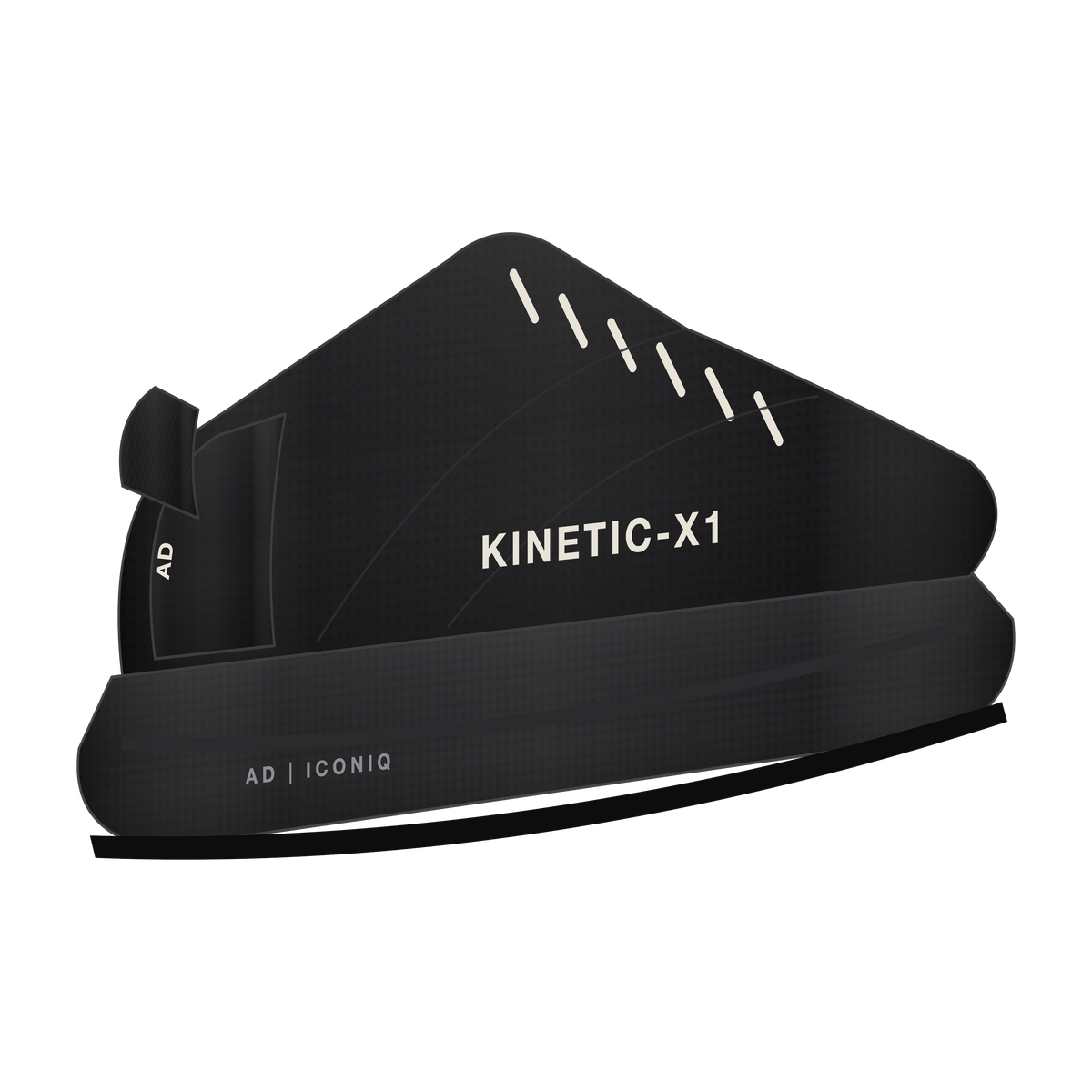 AD | ICONIQ KINETIC-X1 Carbon Strata Road Racer — Void Monolith — front 3/4, pre-production visual