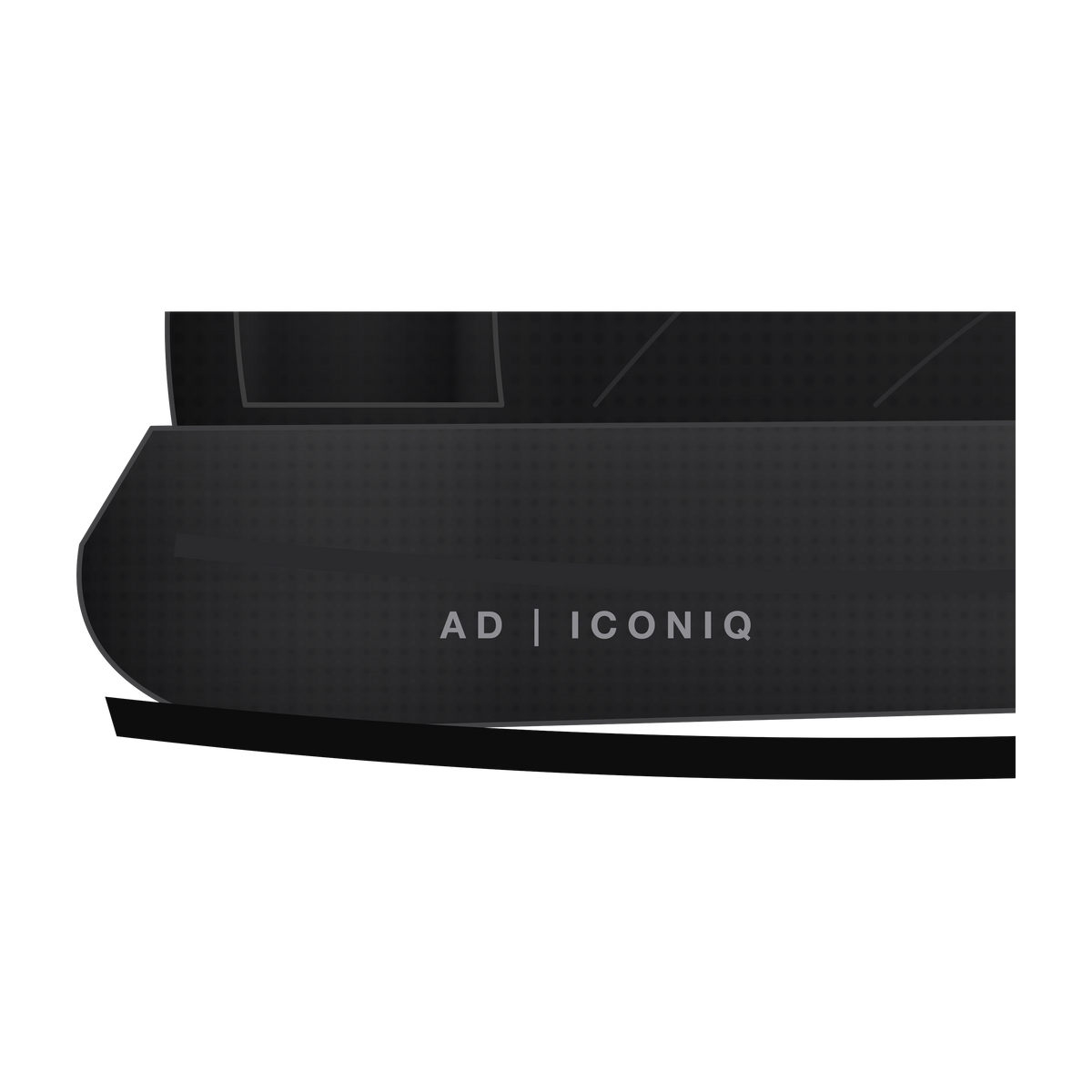 AD | ICONIQ KINETIC-X1 Carbon Strata Road Racer — Void Monolith — midsole detail, pre-production visual