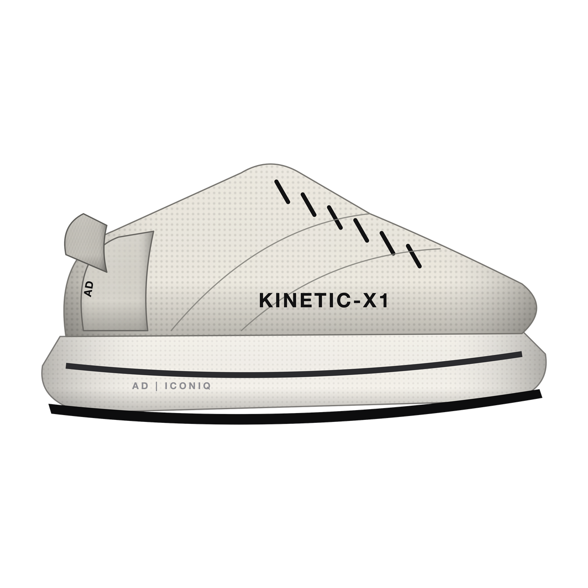 AD | ICONIQ KINETIC-X1 Carbon Strata Road Racer — Pure Prototype — lateral, pre-production visual