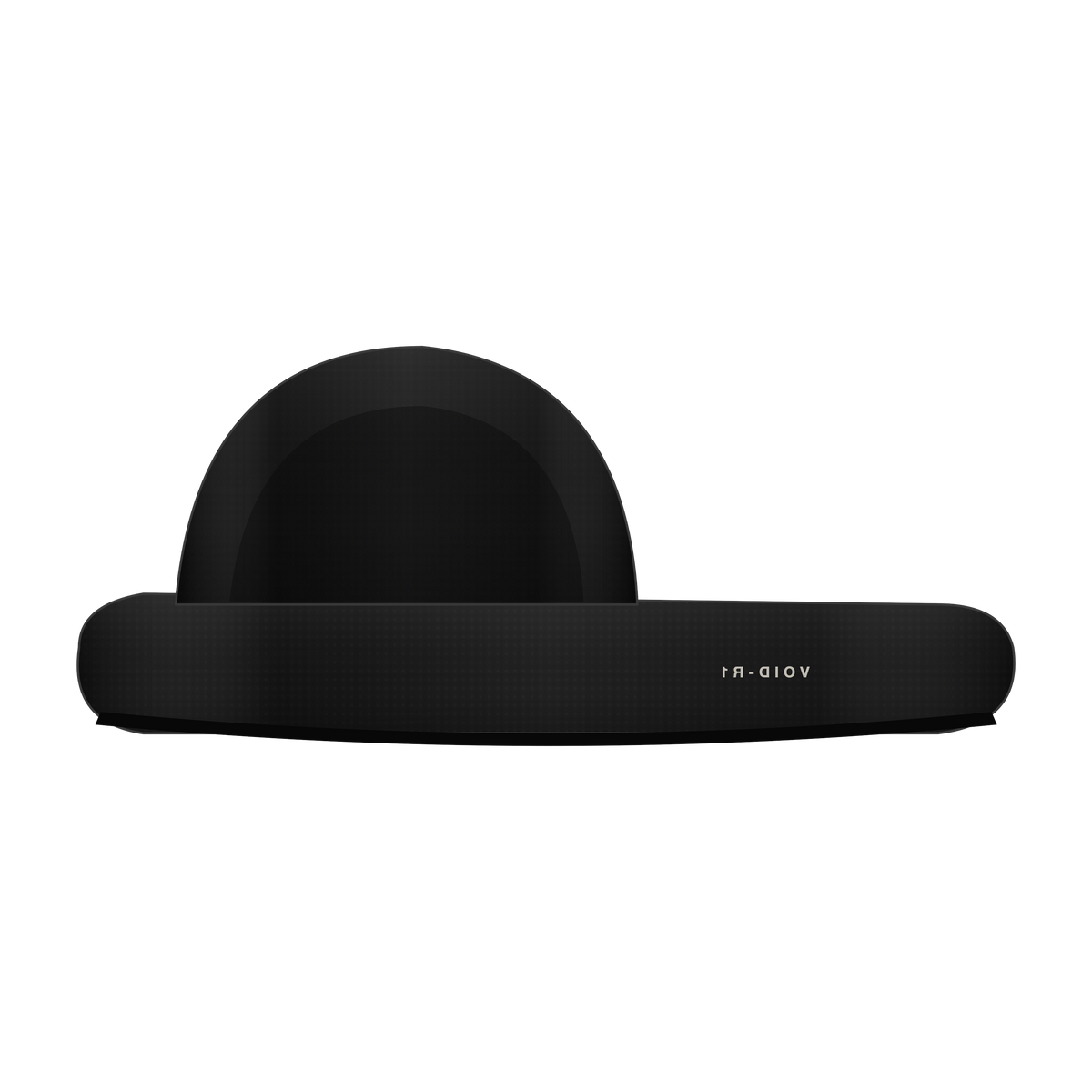 AD | ICONIQ VOID-R1 Sculptural Recovery Slide — Pitch Black — medial, pre-production visual