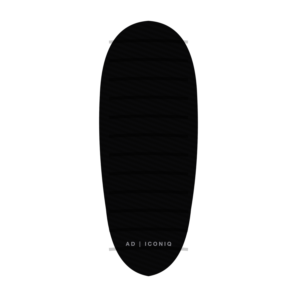 AD | ICONIQ VOID-R1 Sculptural Recovery Slide — Pitch Black — outsole, pre-production visual