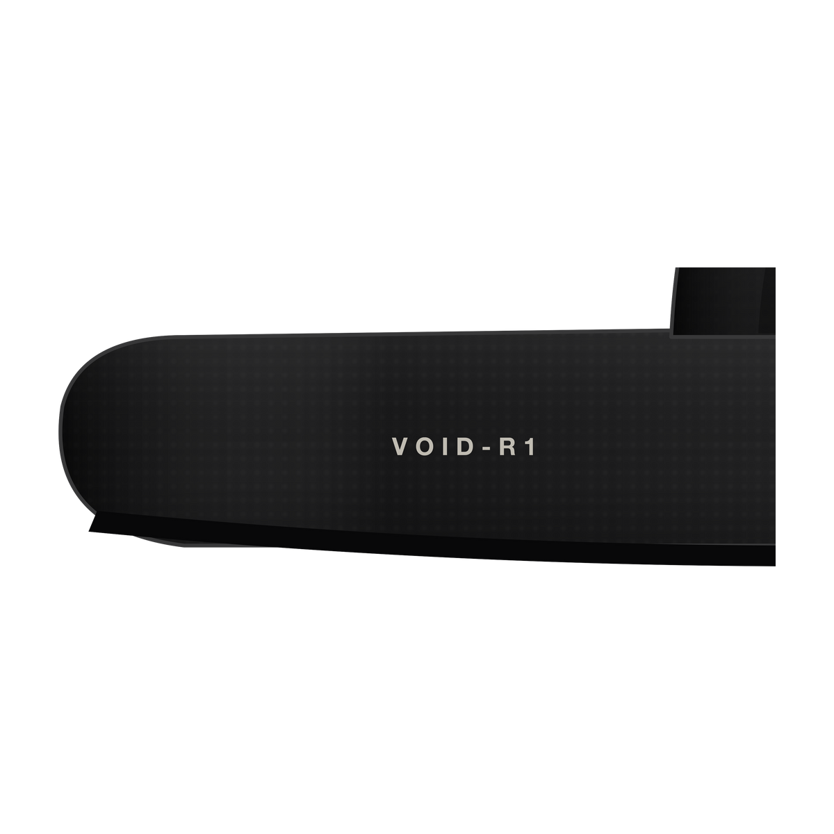 AD | ICONIQ VOID-R1 Sculptural Recovery Slide — Pitch Black — midsole detail, pre-production visual