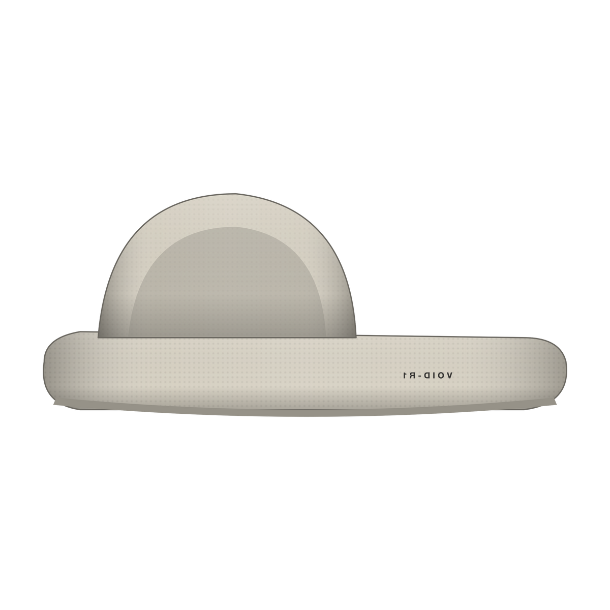 AD | ICONIQ VOID-R1 Sculptural Recovery Slide — Concrete Bone — medial, pre-production visual
