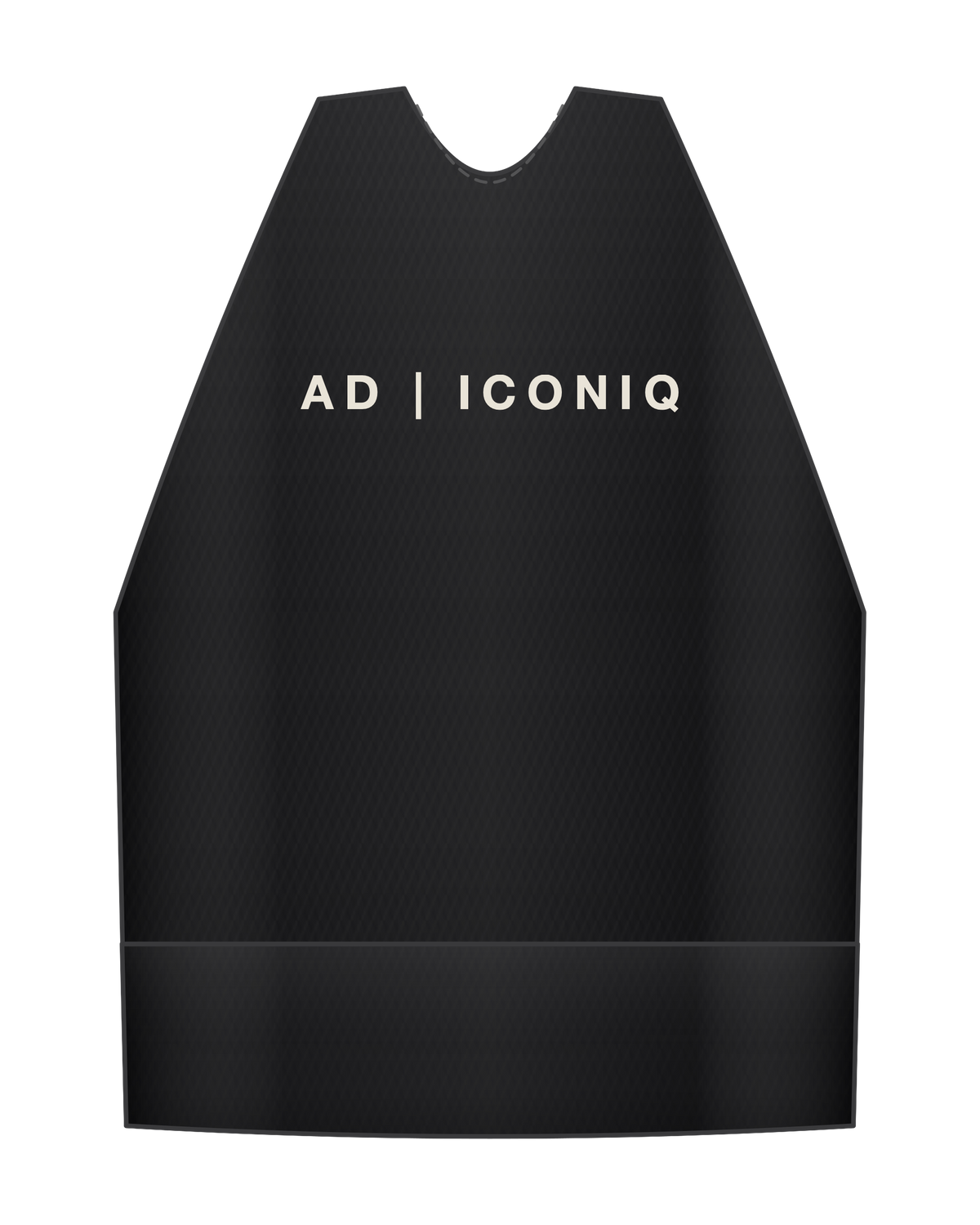 AD | ICONIQ AERO-W01 Sculpted Crop Tank — Void Black — front, pre-production visual