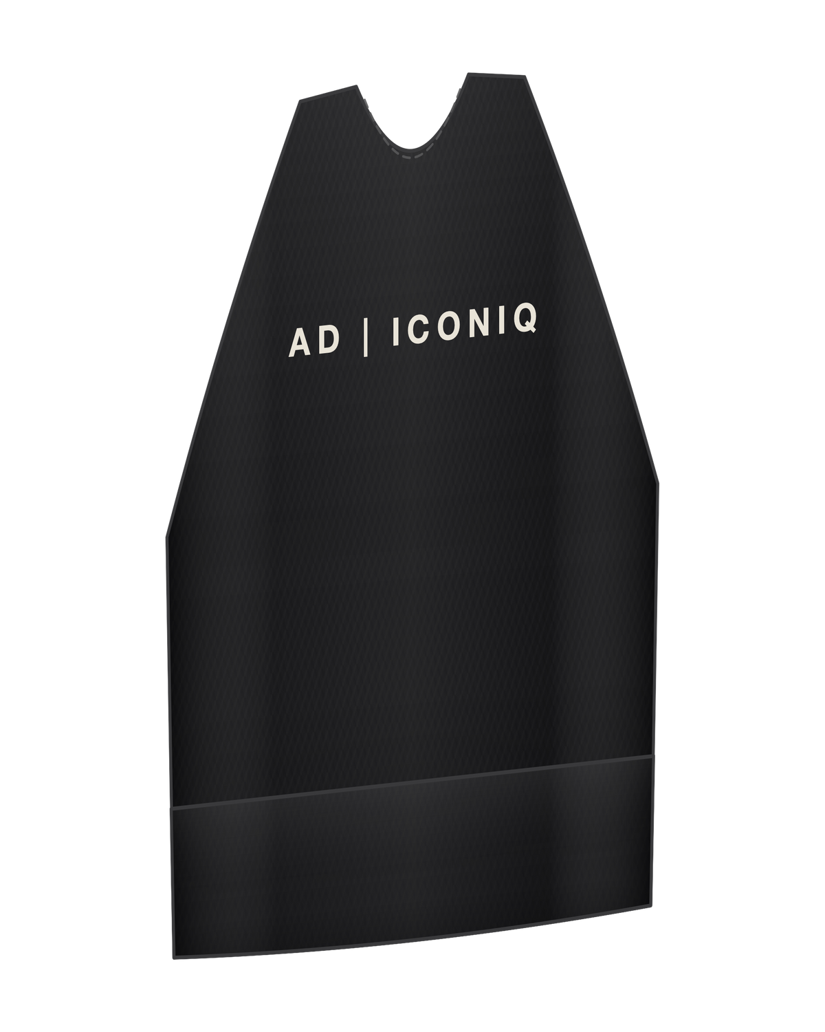 AD | ICONIQ AERO-W01 Sculpted Crop Tank — Void Black — front 3/4, pre-production visual