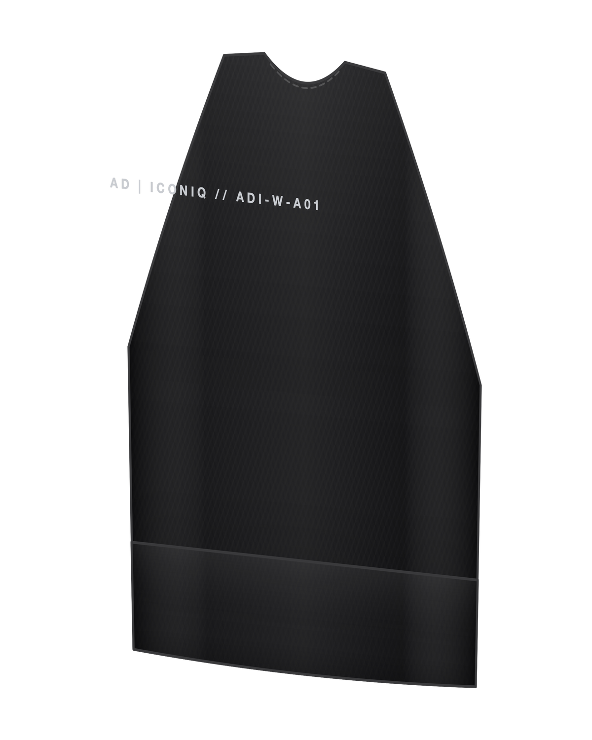 AD | ICONIQ AERO-W01 Sculpted Crop Tank — Void Black — back 3/4, pre-production visual