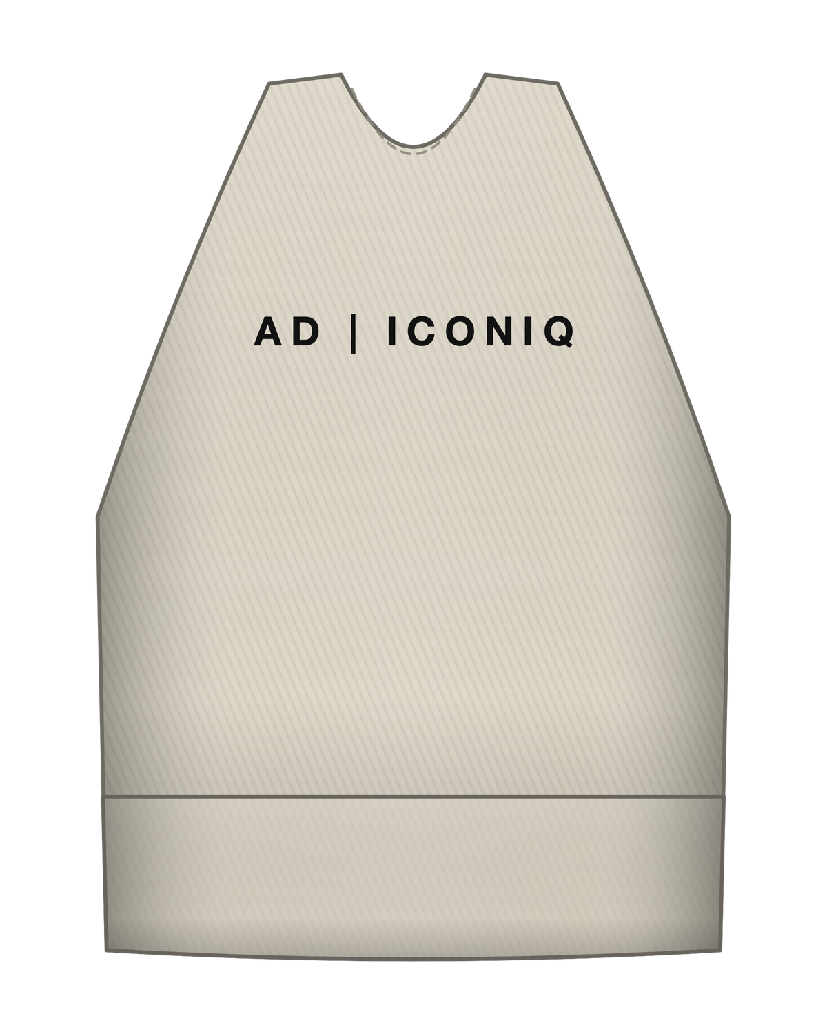 AD | ICONIQ AERO-W01 Sculpted Crop Tank — Raw Bone — front, pre-production visual