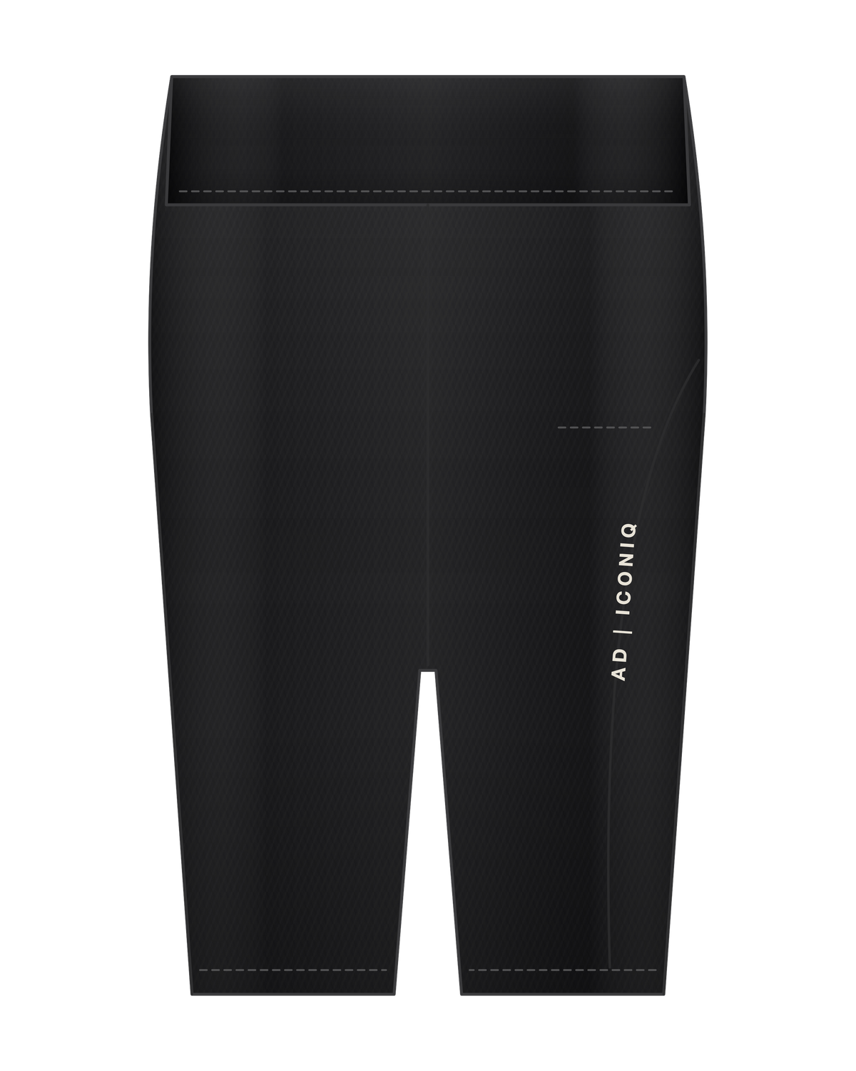 AD | ICONIQ AERO-W02 High-Rise Cadence Biker Short — Void Black — front, pre-production visual