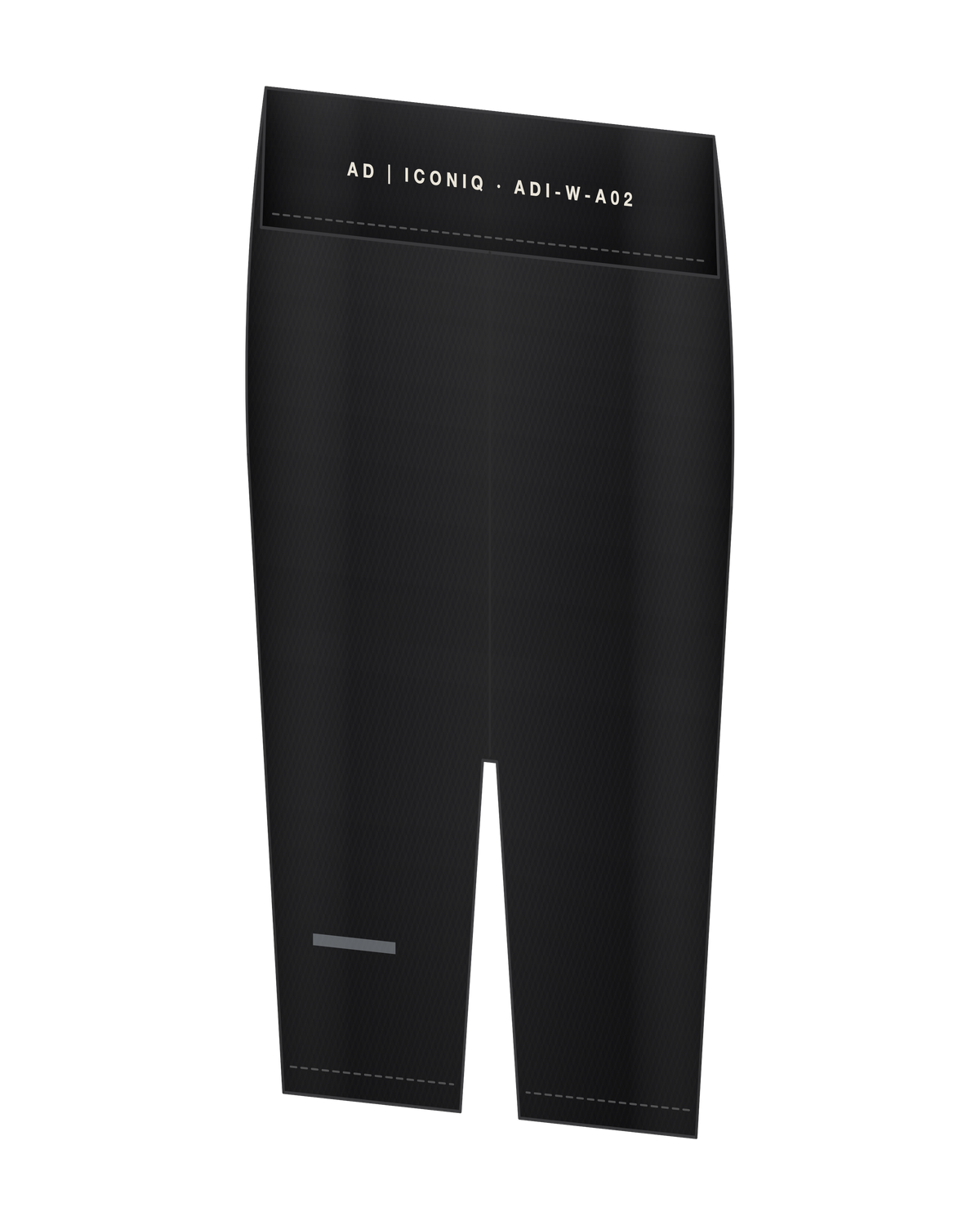 AD | ICONIQ AERO-W02 High-Rise Cadence Biker Short — Void Black — back 3/4, pre-production visual