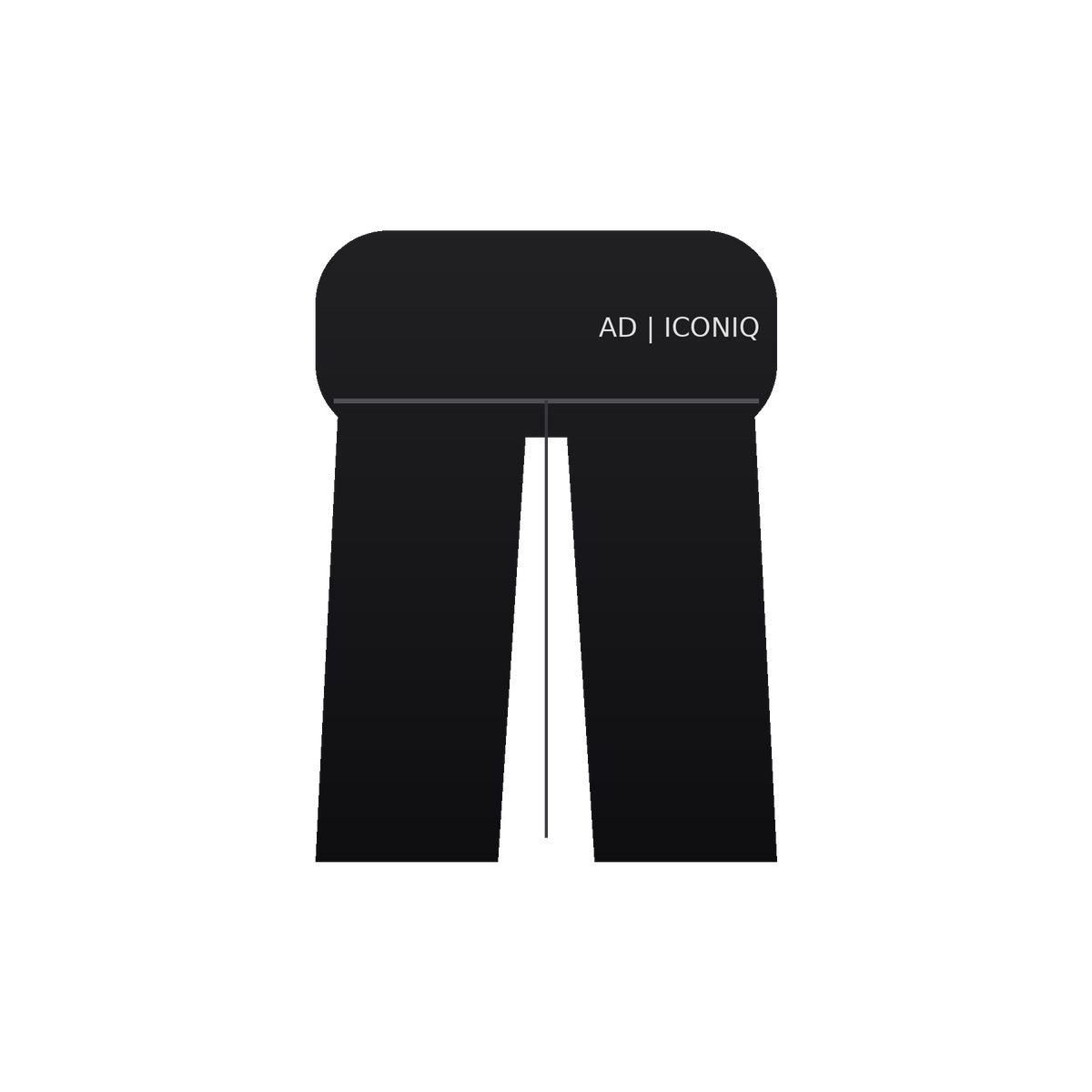 AD ICONIQ AERO-W02 High-Rise Cadence Biker Short, front transparent pre-production mockup