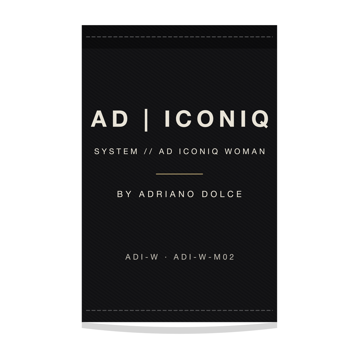 AD | ICONIQ STATIC-W02 Bodysuit — proposed inside label, pre-production visual (manufacturer support pending)