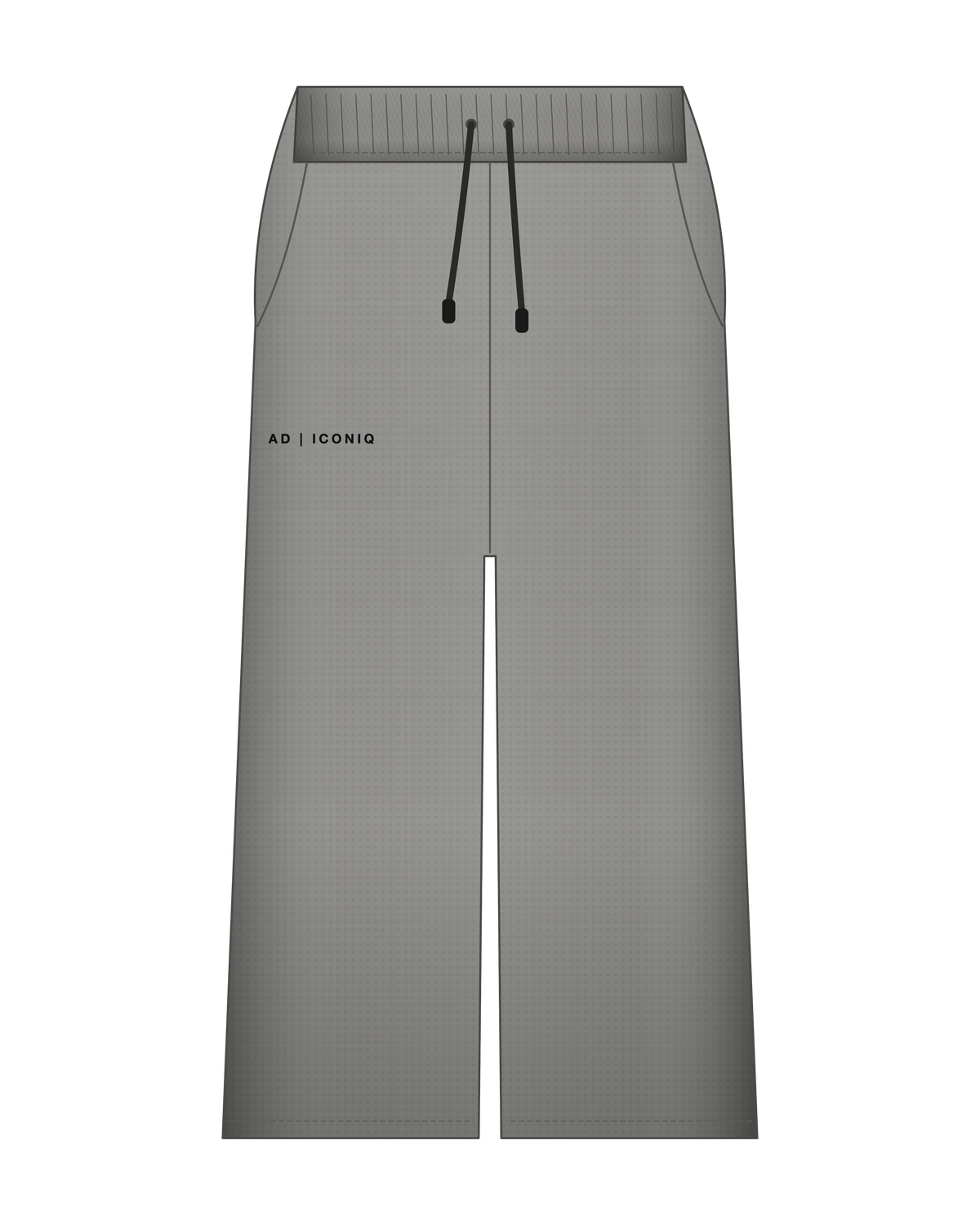 AD | ICONIQ VOID-W02 Wide-Leg Relaxed Lounge Pant — Concrete Grey — front, pre-production visual