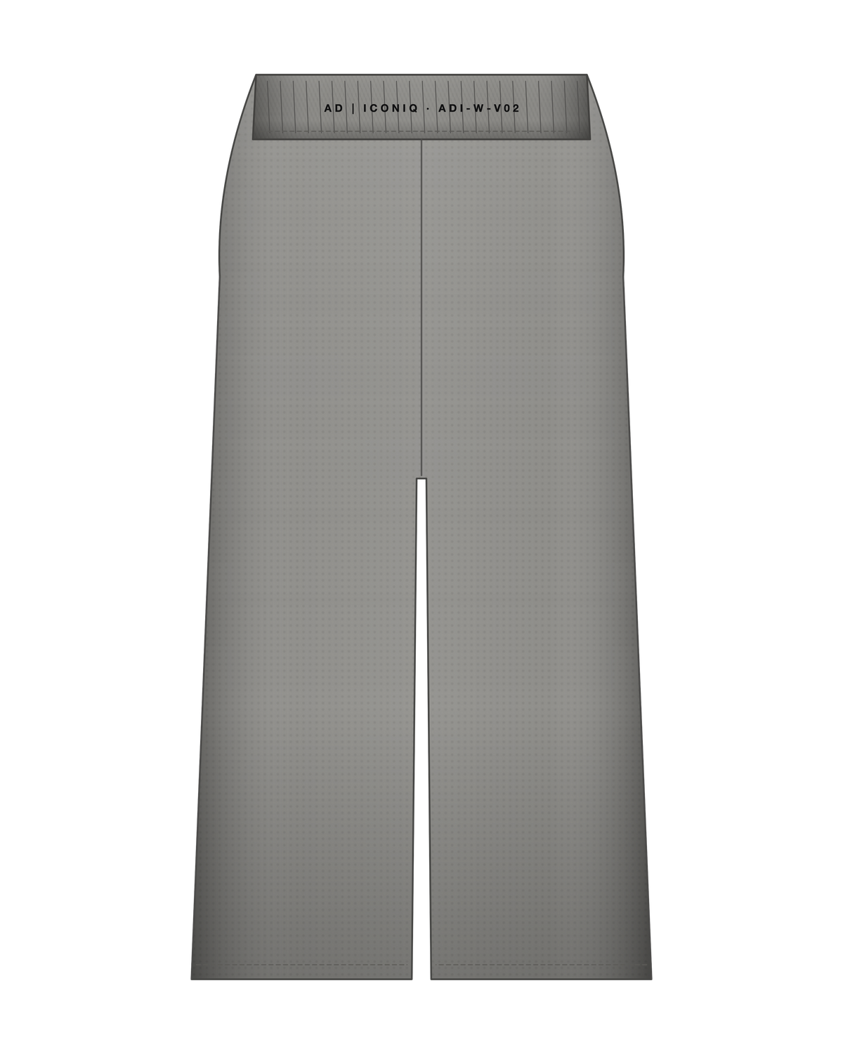 AD | ICONIQ VOID-W02 Wide-Leg Relaxed Lounge Pant — Concrete Grey — back, pre-production visual