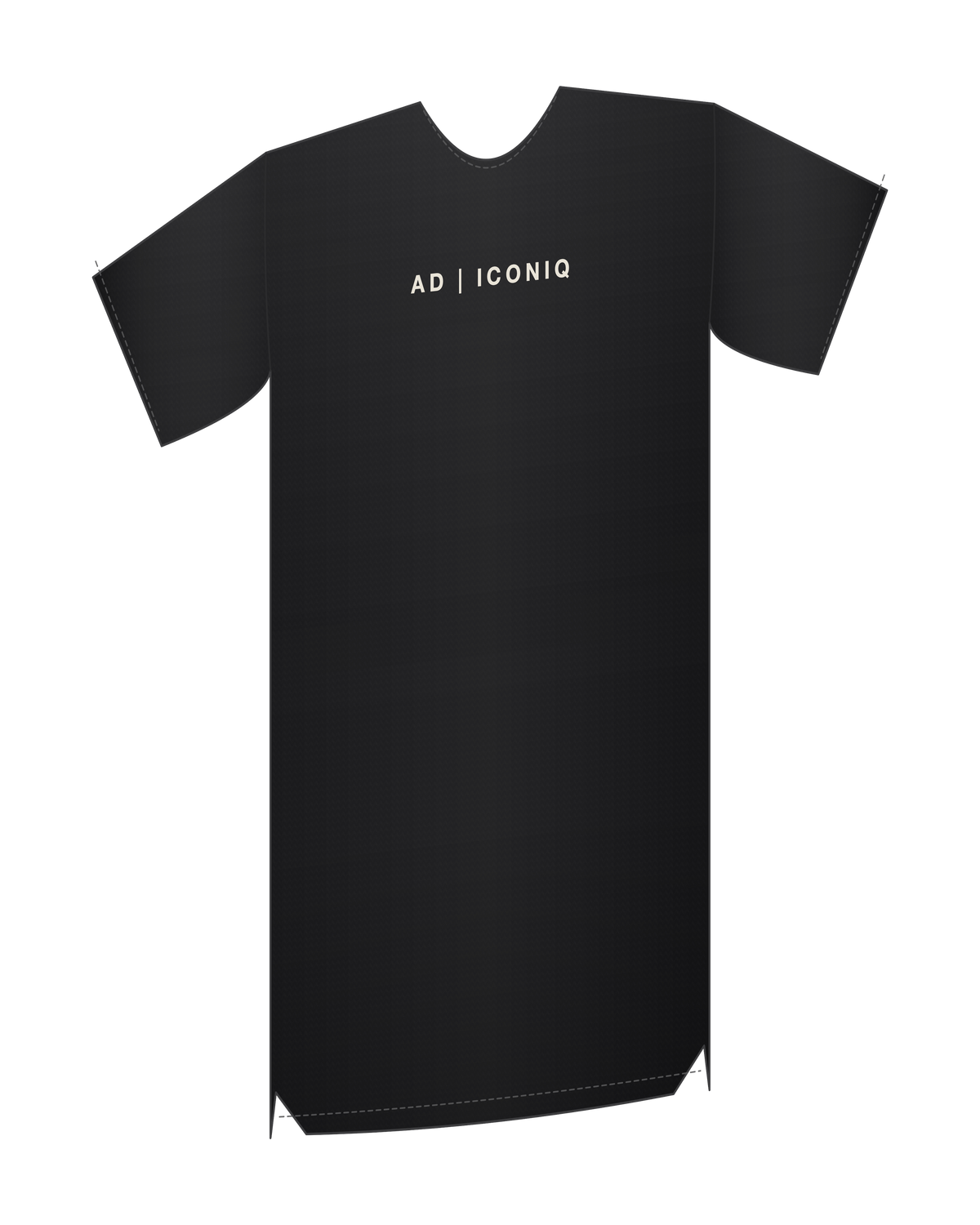 AD | ICONIQ AERO-01 Raw-Edge Tech Shell Short Sleeve — Void Black — front 3/4, pre-production visual