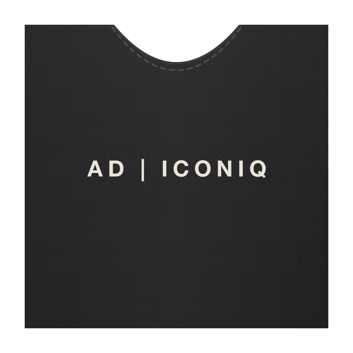 AD | ICONIQ AERO-01 Raw-Edge Tech Shell Short Sleeve — Void Black — branding detail, pre-production visual