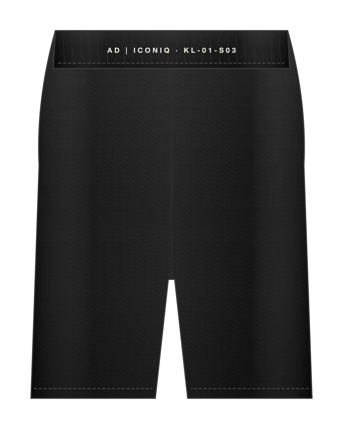 AD | ICONIQ AERO-03 Utility Short — Void Black — back, pre-production visual