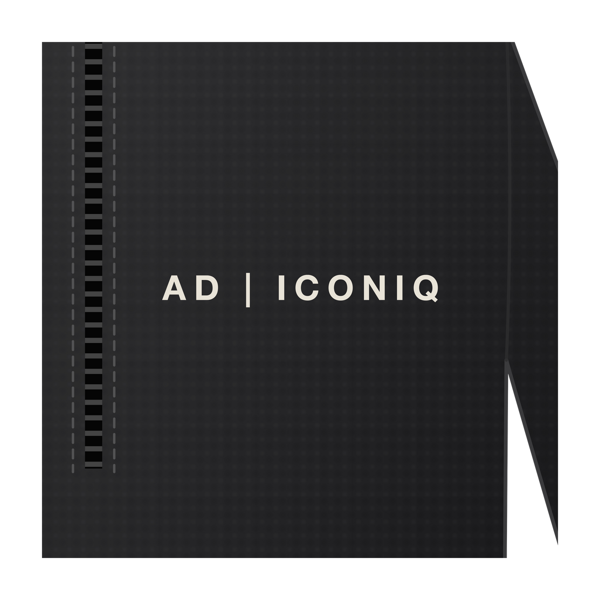 AD | ICONIQ VOID-03 Thermal Quarter-Zip Overshirt — Void Black — branding detail, pre-production visual