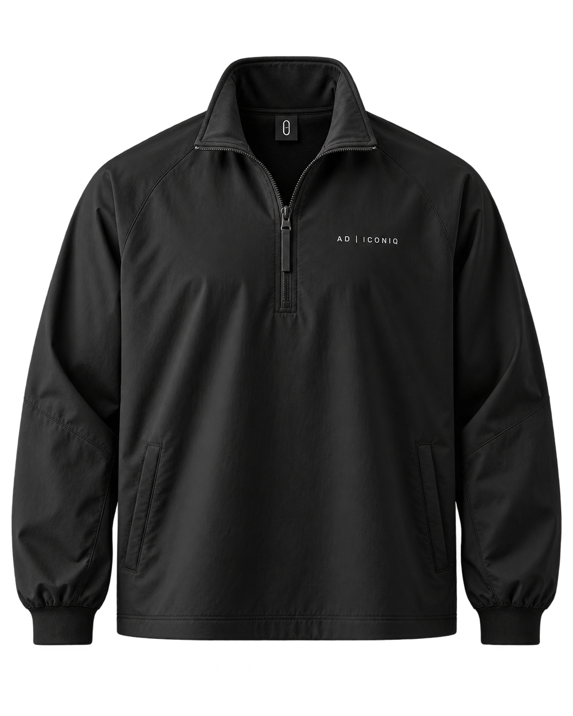 AD ICONIQ VOID-03 Thermal Quarter-Zip Overshirt, front transparent product mockup