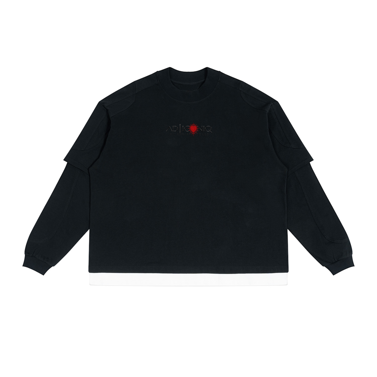 Unisex Paneled Layer Color Block T-Shirt