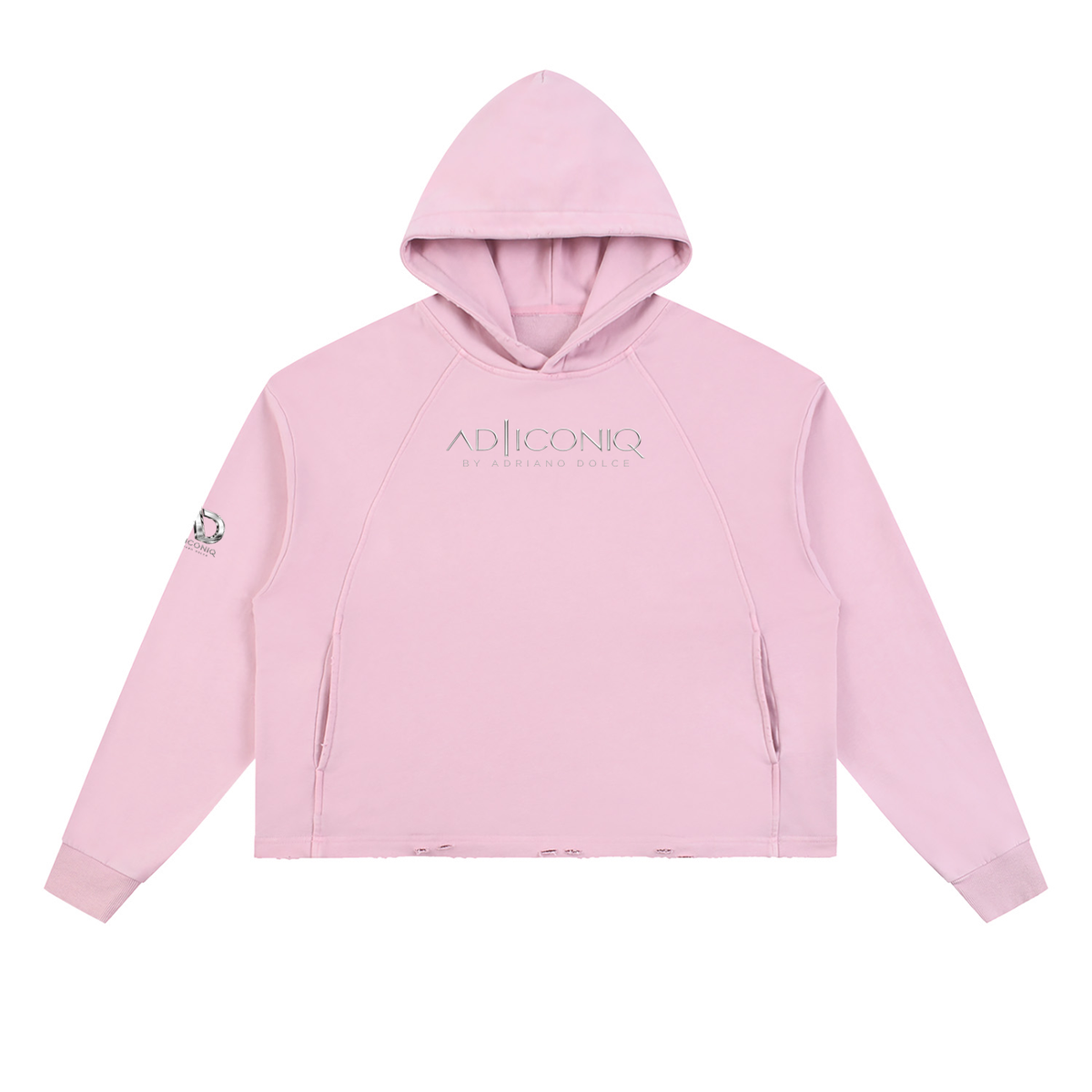Vintage Washed Frayed-Hem Hoodie