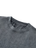 OBSIDIAN — Snow-Wash Raw-Hem Boxy Tee