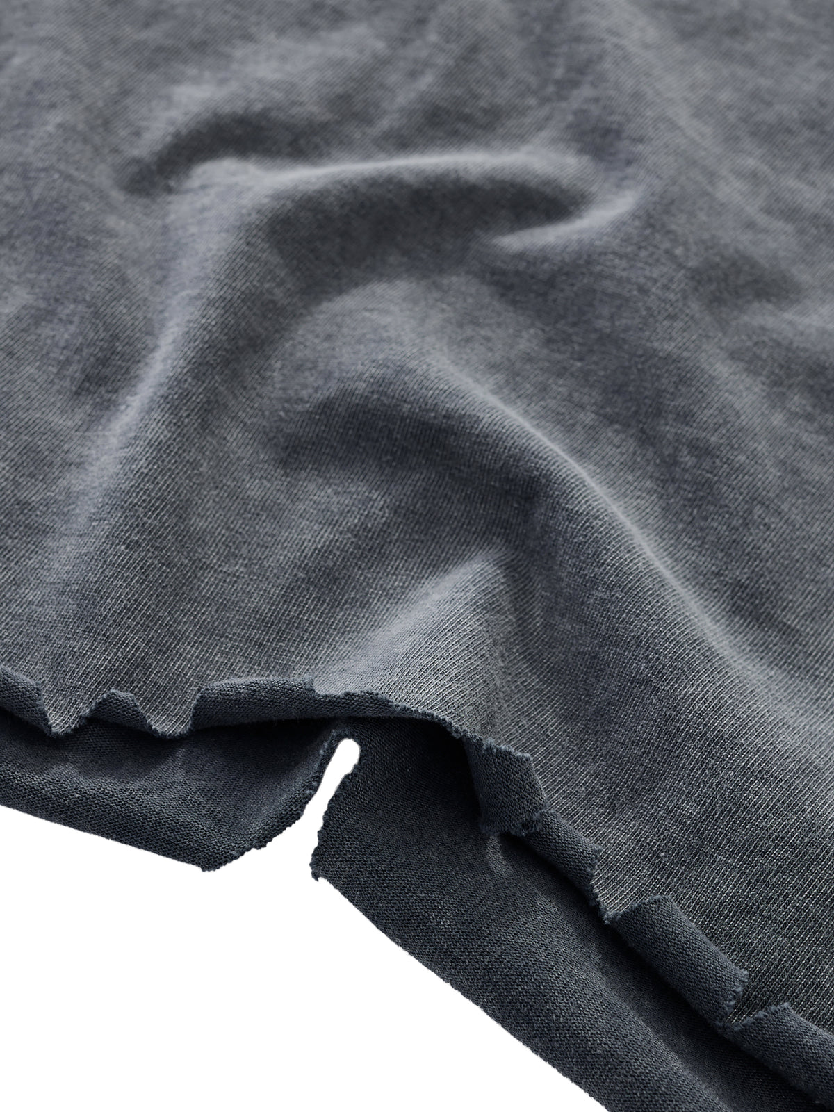 OBSIDIAN — Snow-Wash Raw-Hem Boxy Tee