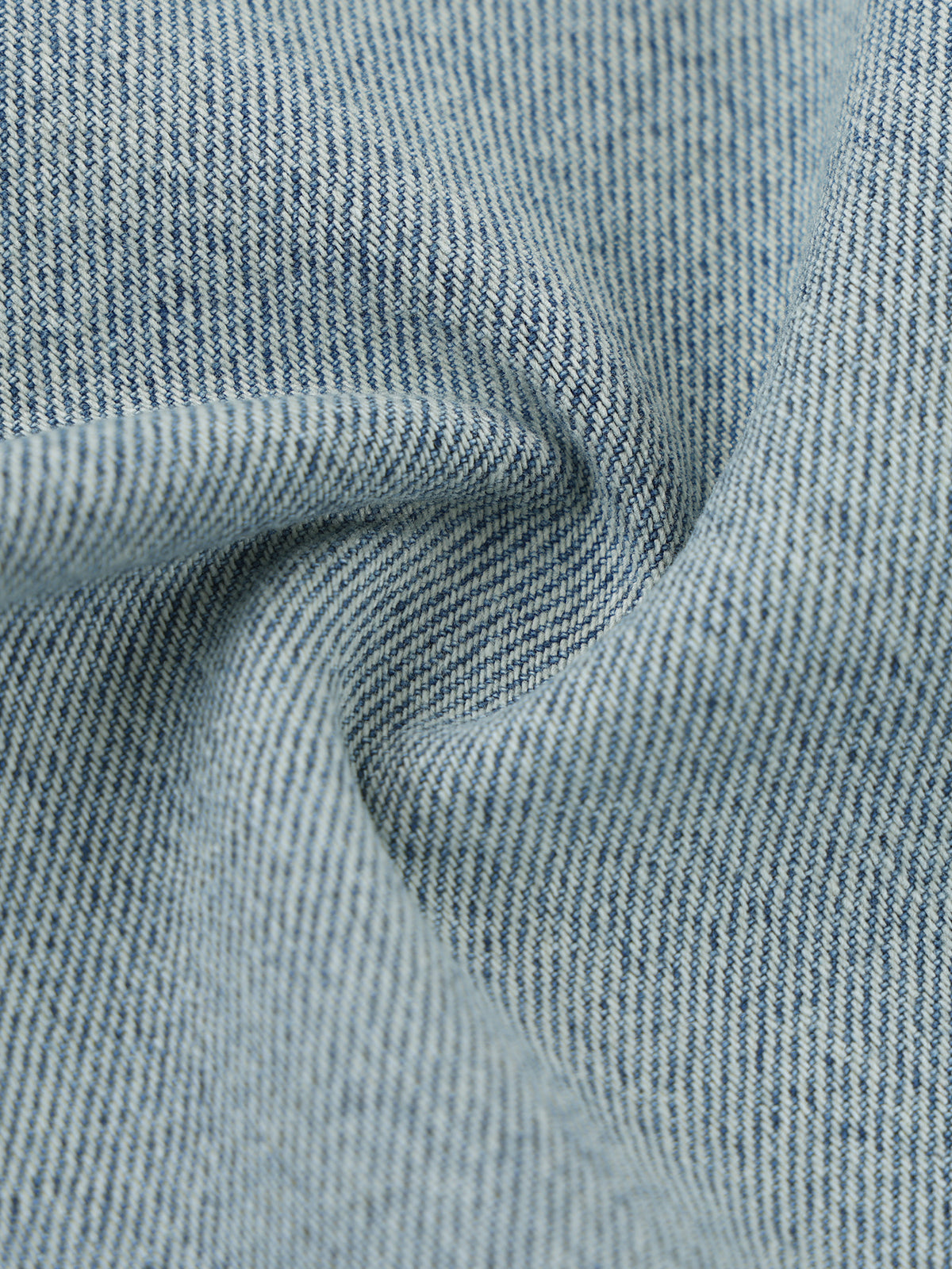 INDIGO — Raw-Hem Denim Boxy Tee