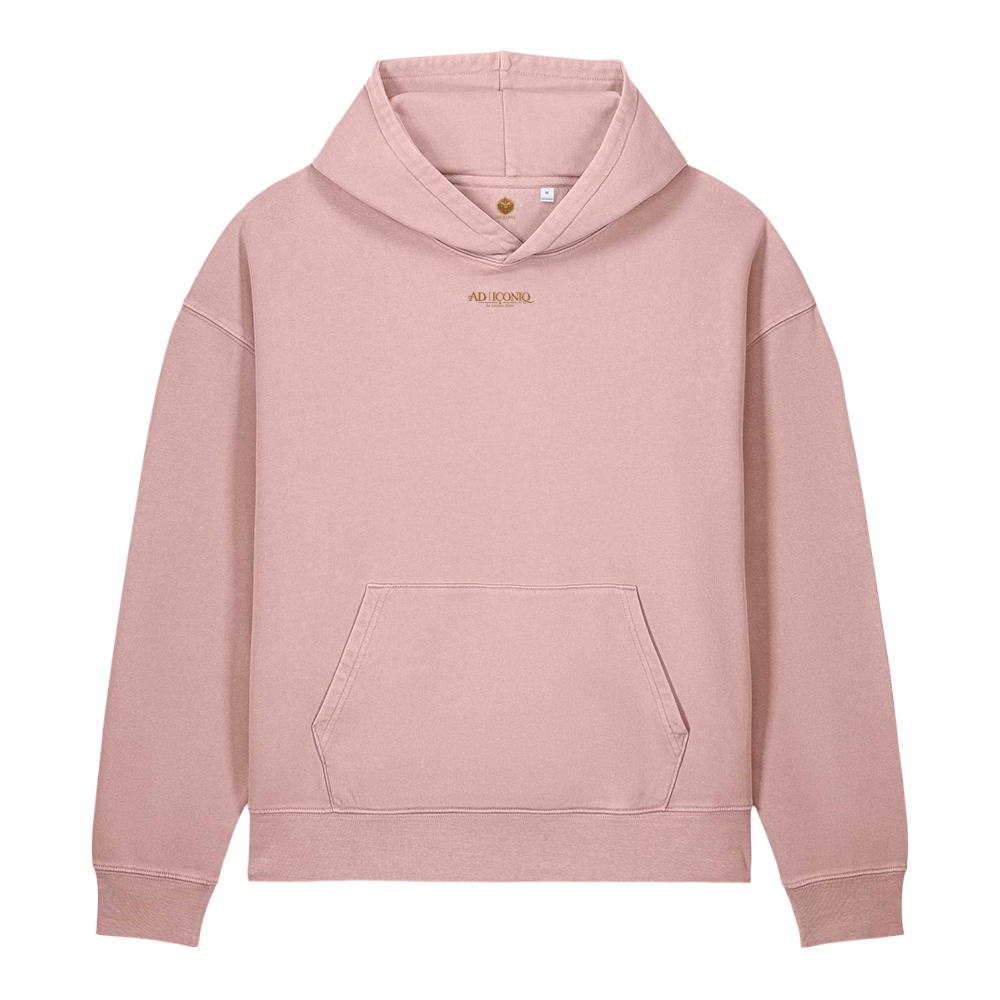 RUBY DEVOTION Atelier Hoodie in G. Dyed Blush, front view
